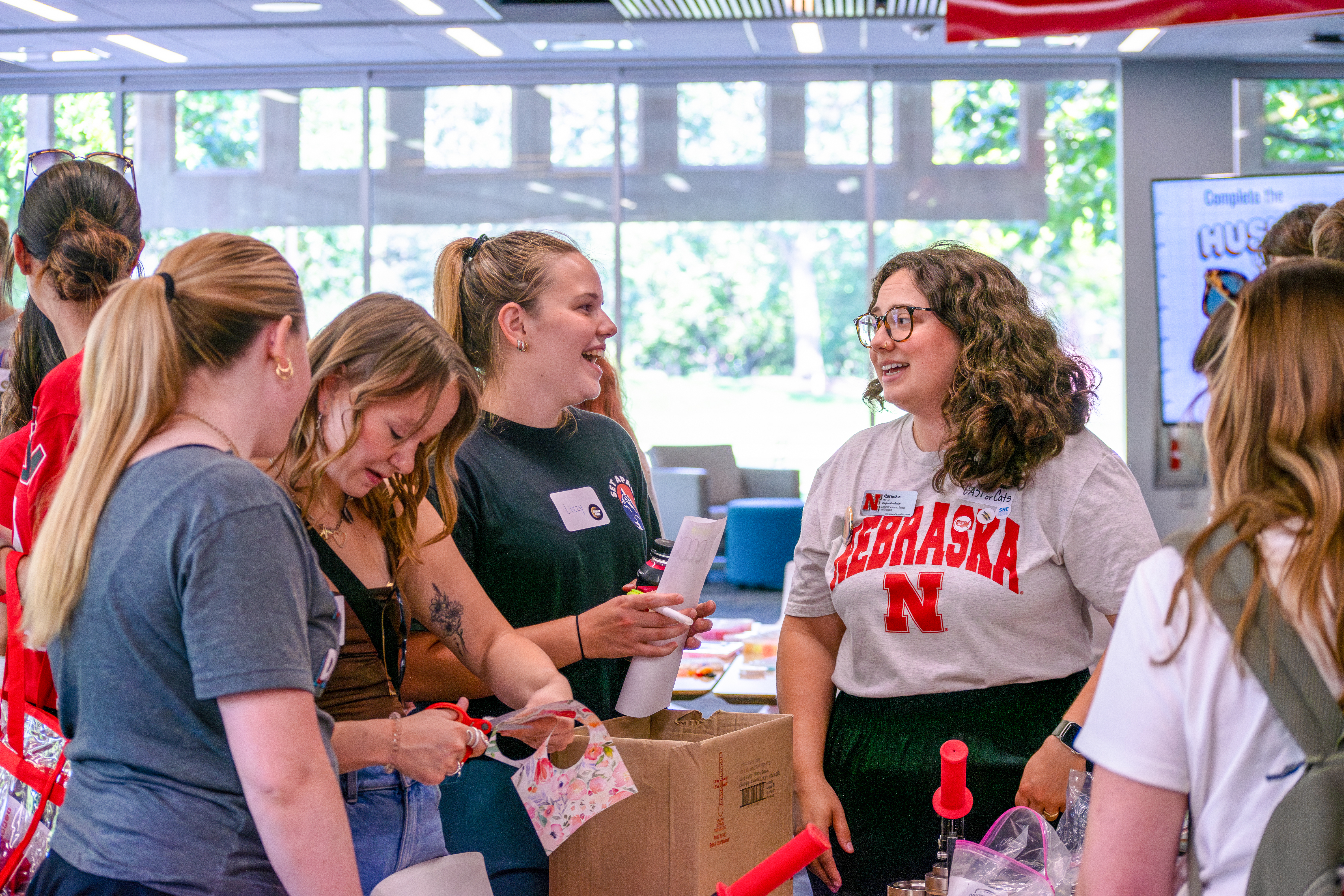 Group of students talking