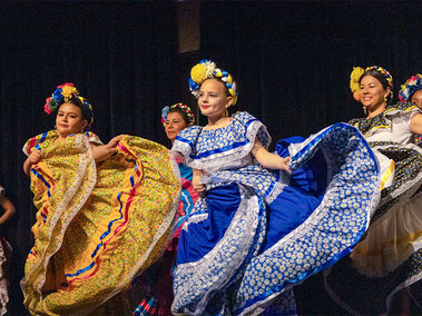 Proyecto Cultural dances at Cultural Performance Night in March 2026.  Photo by Natalie Bourne. 
